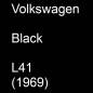 Preview: Volkswagen, Black, L41 (1969).